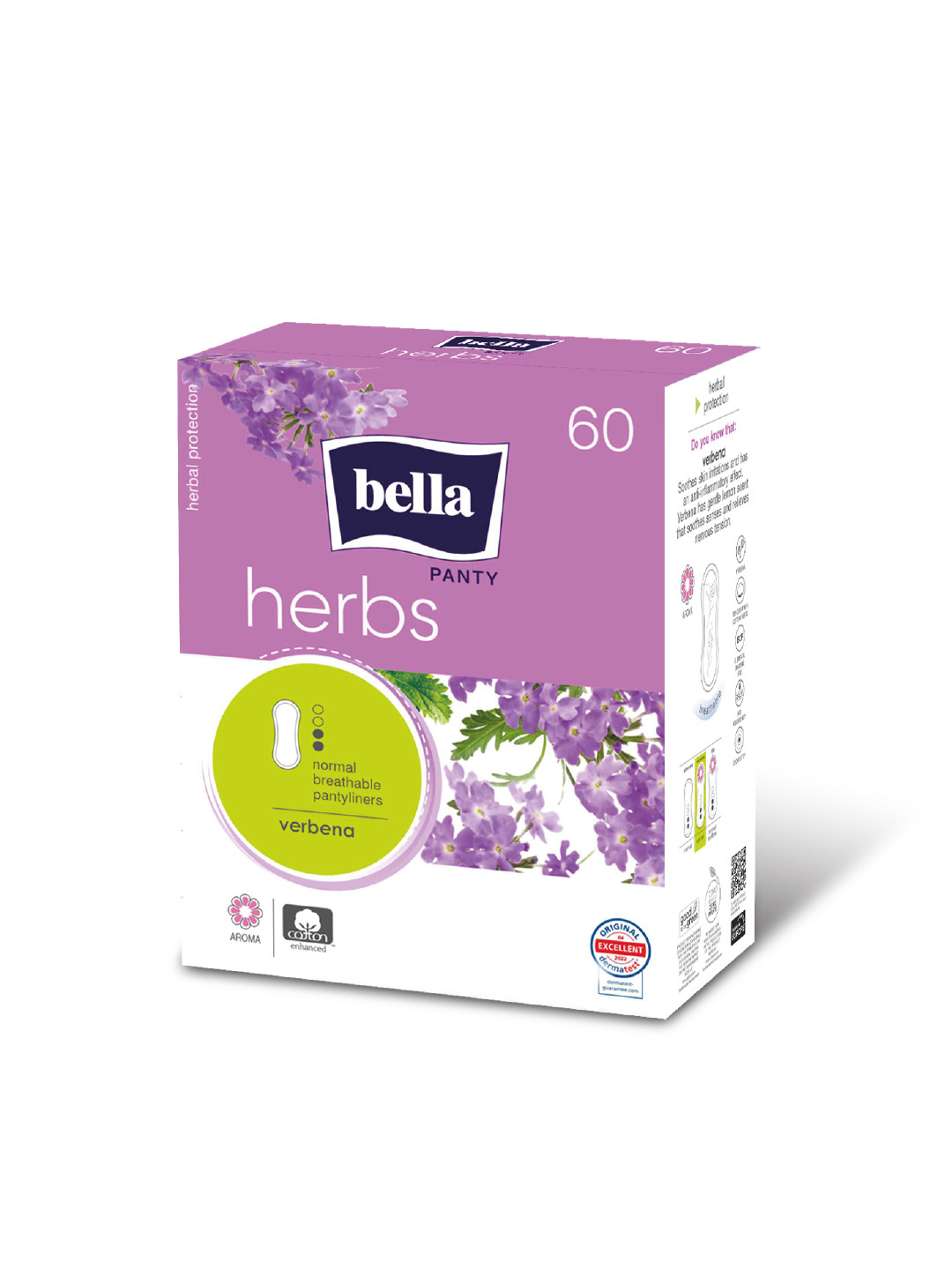 bella Herbs Verbena Medium Panty Liners - 60 Pcs