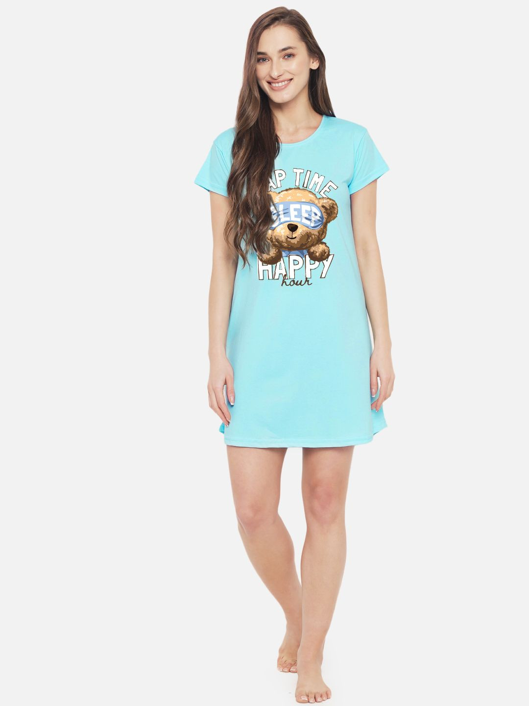 FFLIRTYGO Women Pure Cotton Nightdress