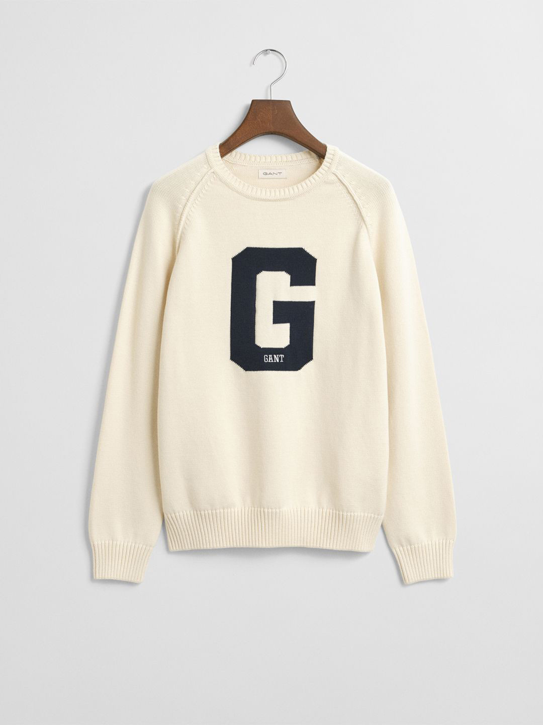 GANT Boys Graphic Raglan C-Neck Sweater