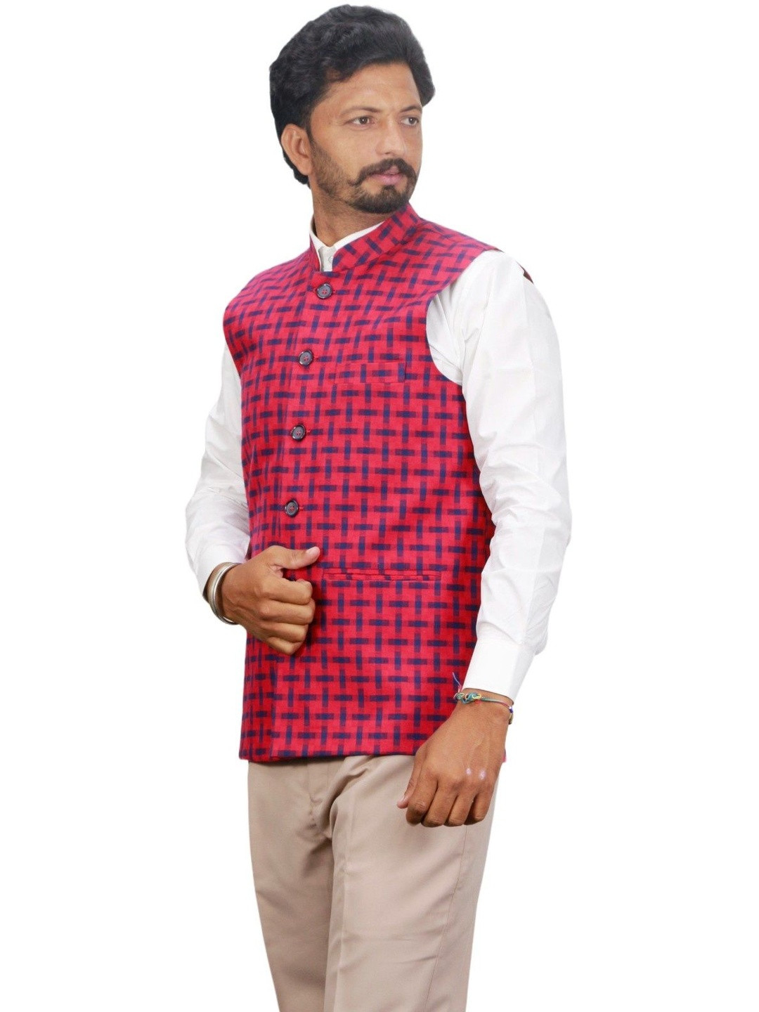 GARGIAN Master Cut Men Red Wool Jackets