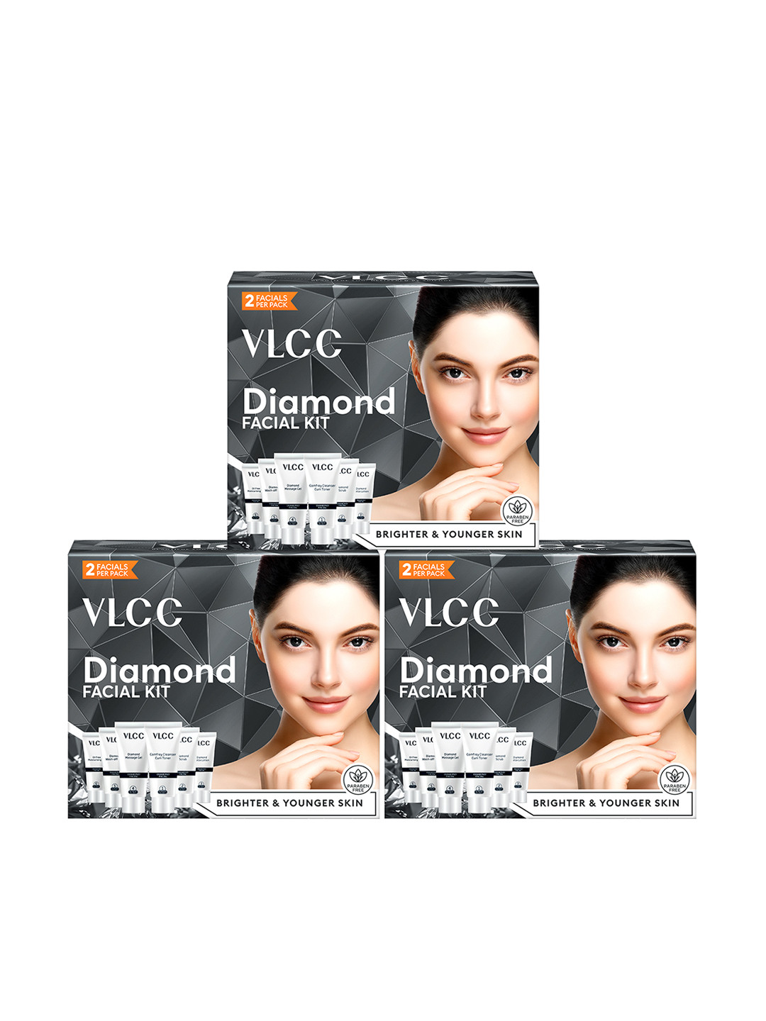 VLCC Set of 3 Diamond Polishing Single Facial Kit