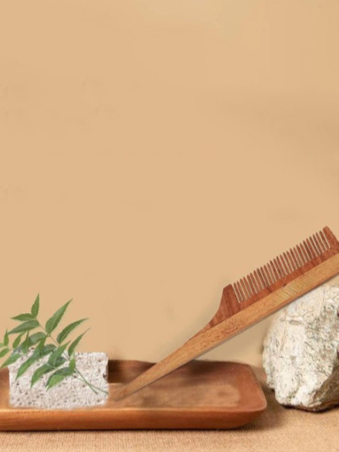 LIPROX Set Of 4 Natural Neem Wooden Combs