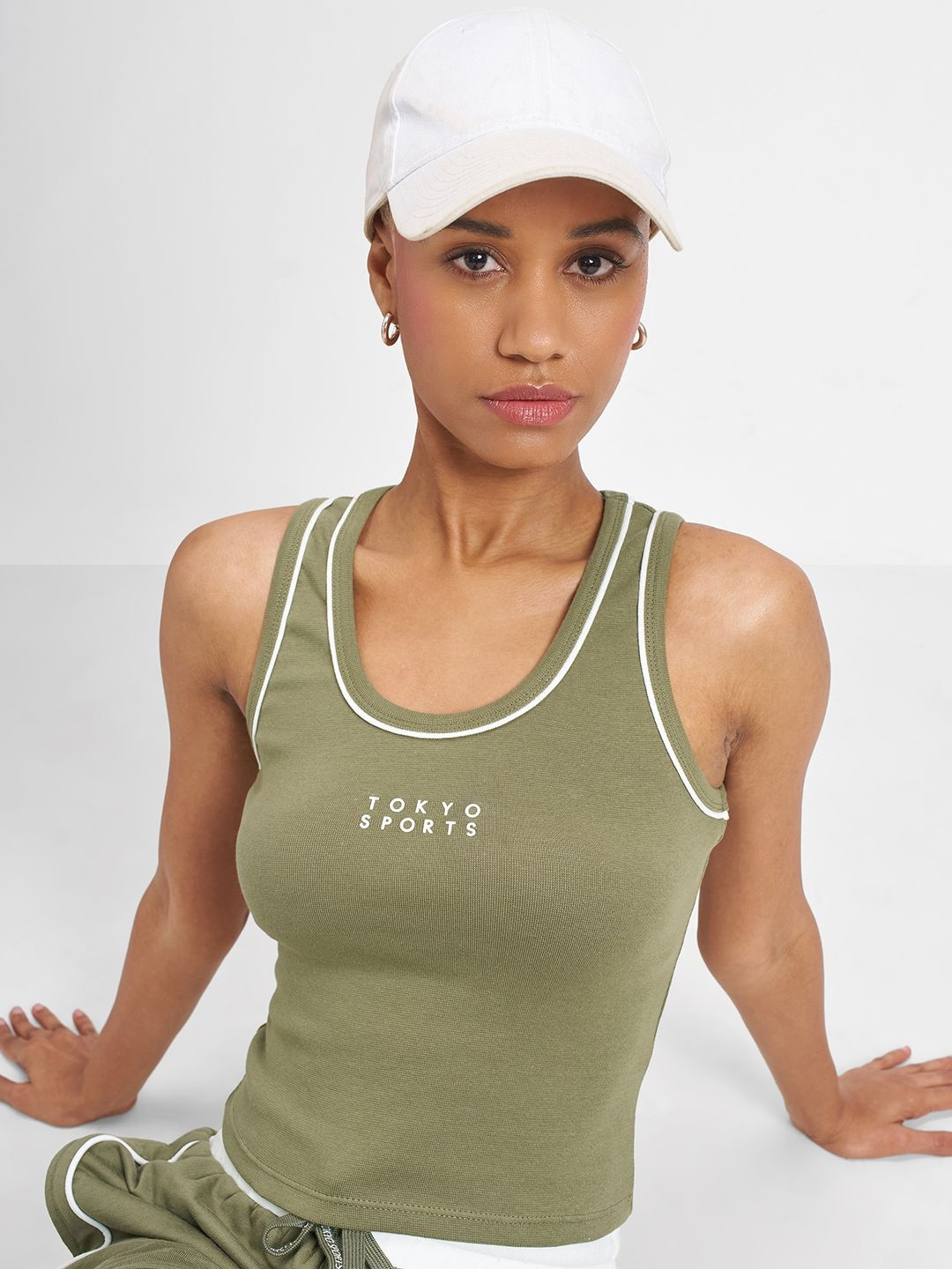 Street By Tokyo Talkies Women's Brand Logo Print Cotton Tank Top