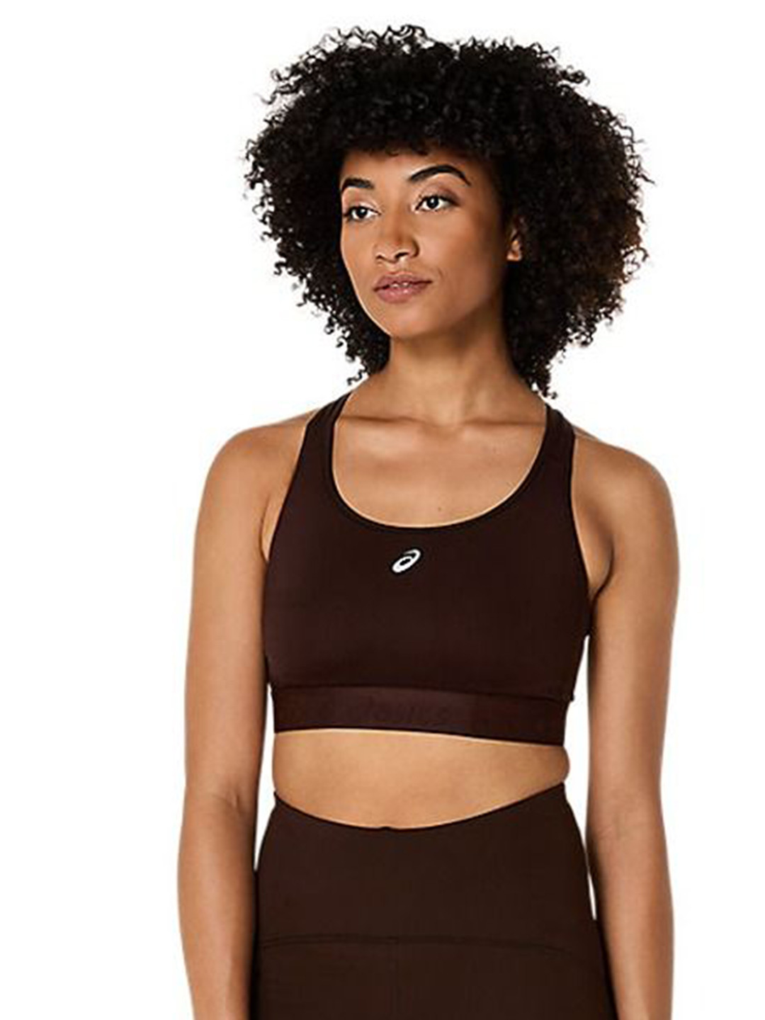 ASICS Road Compression Solid Full Coverage Non Padded Non Wired Racerback Workout Bra