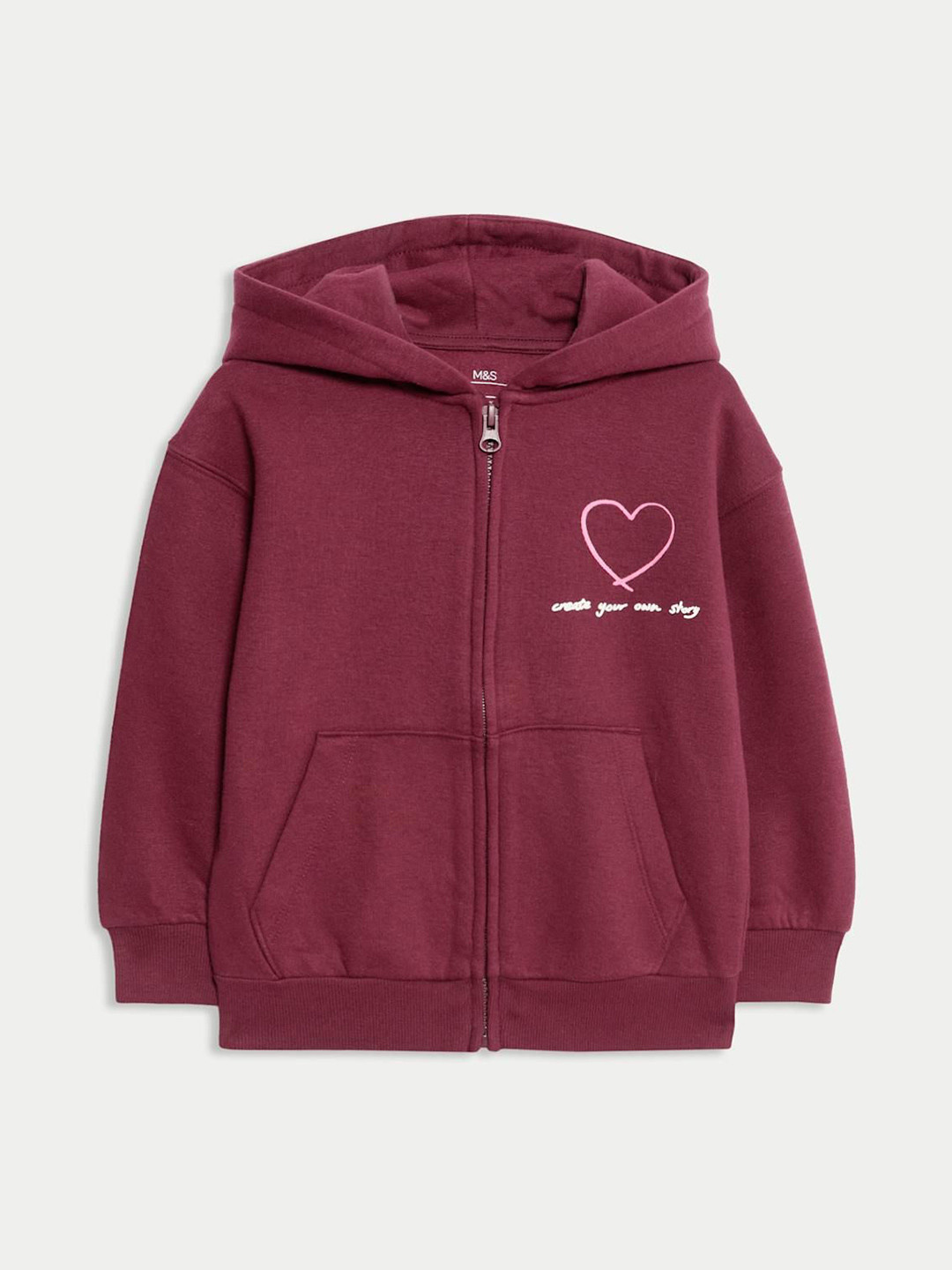 Marks & Spencer Girls Heart Graphic Hooded Sweatshirt