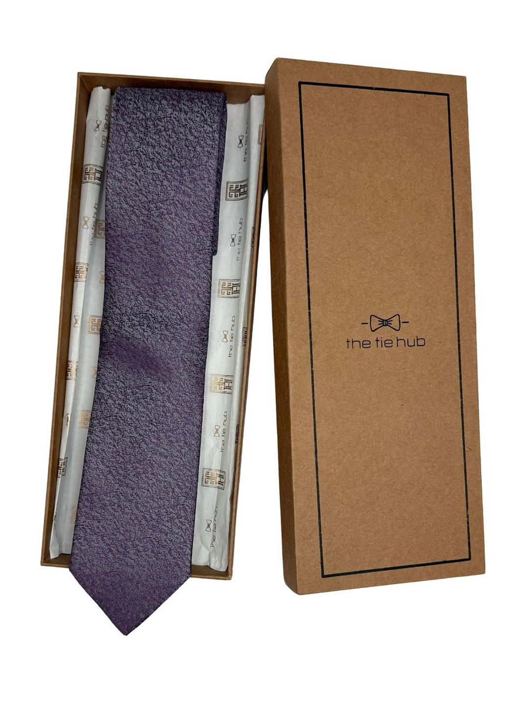 The Tie Hub Men Silk Neck Tie with Textured Finish