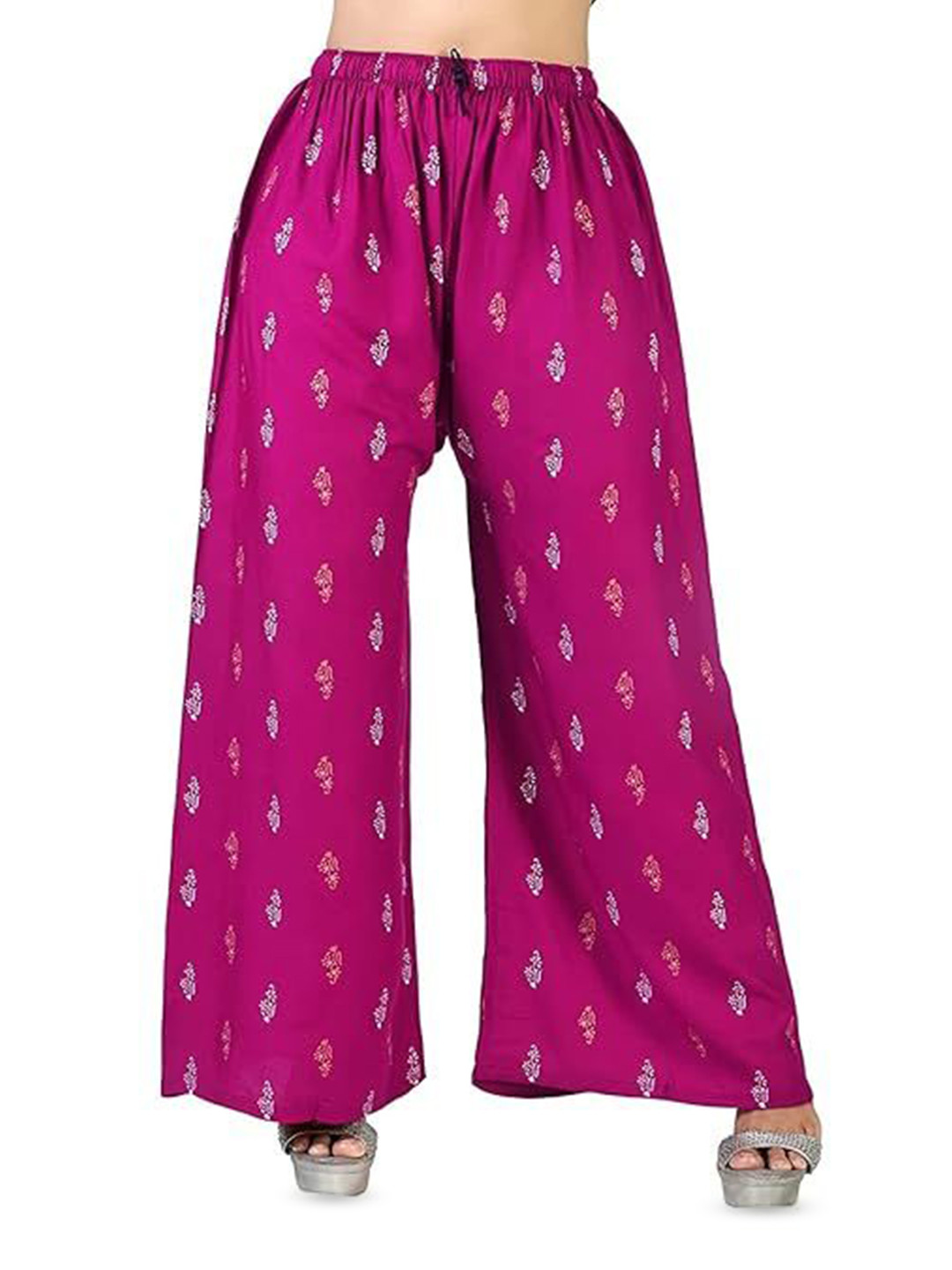 ERUDITE CLUB Women Ethnic Motifs Printed Wide Leg Palazzos
