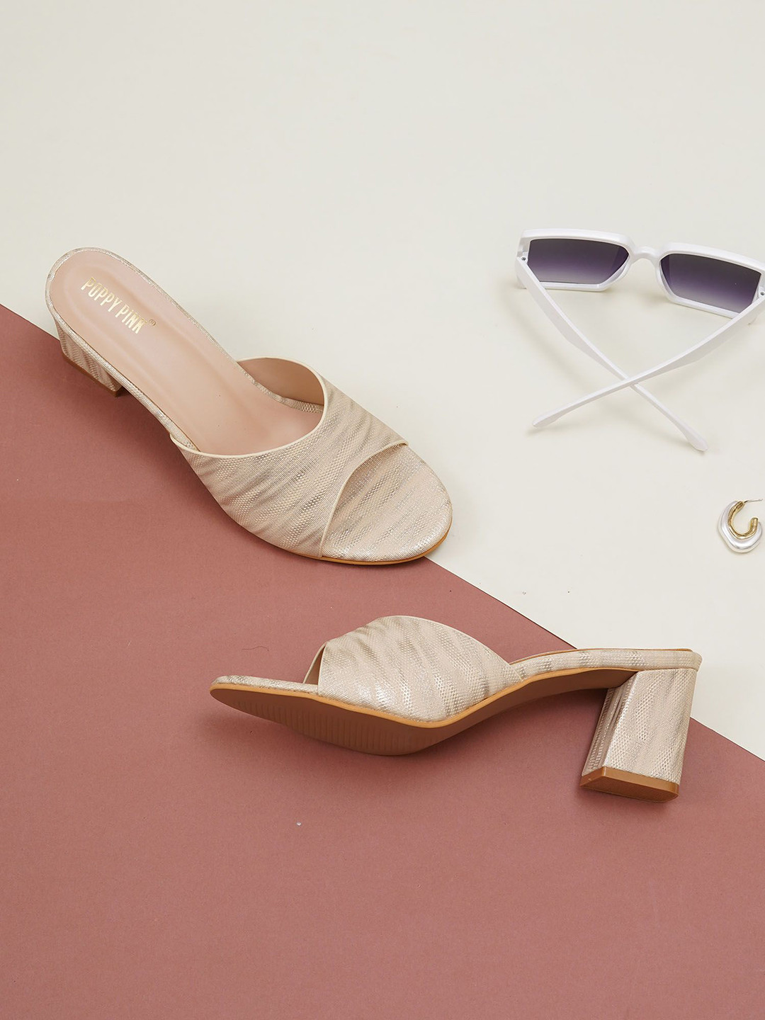 POPPYPINK Women 3 Inch Block Heel