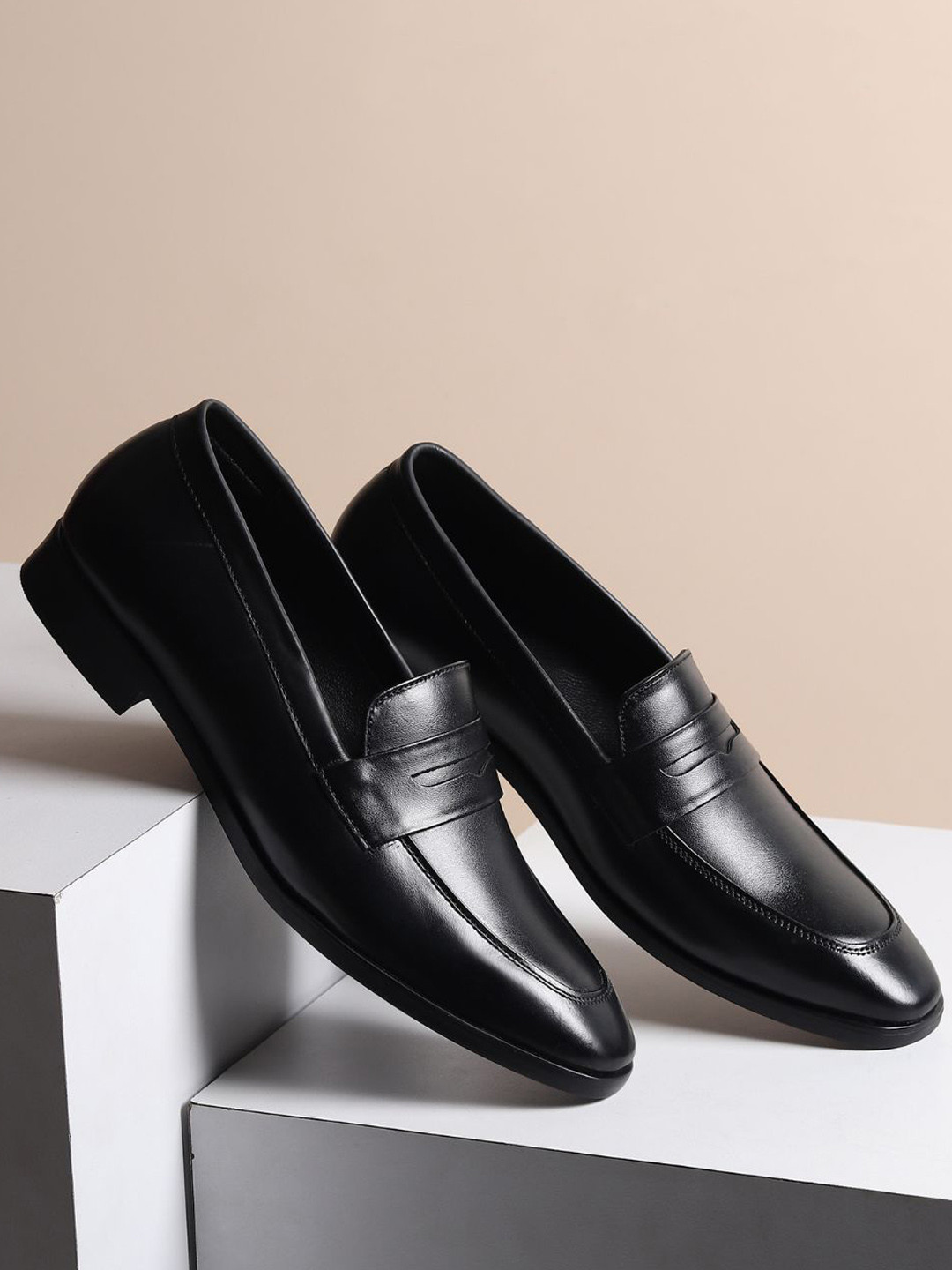 Hayes London Men Leather Slip-On Formal Loafers