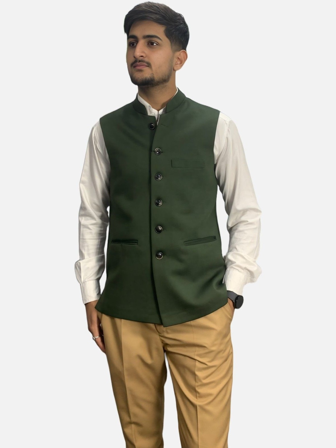 GARGIAN Master Cut Men Green Wool Jackets