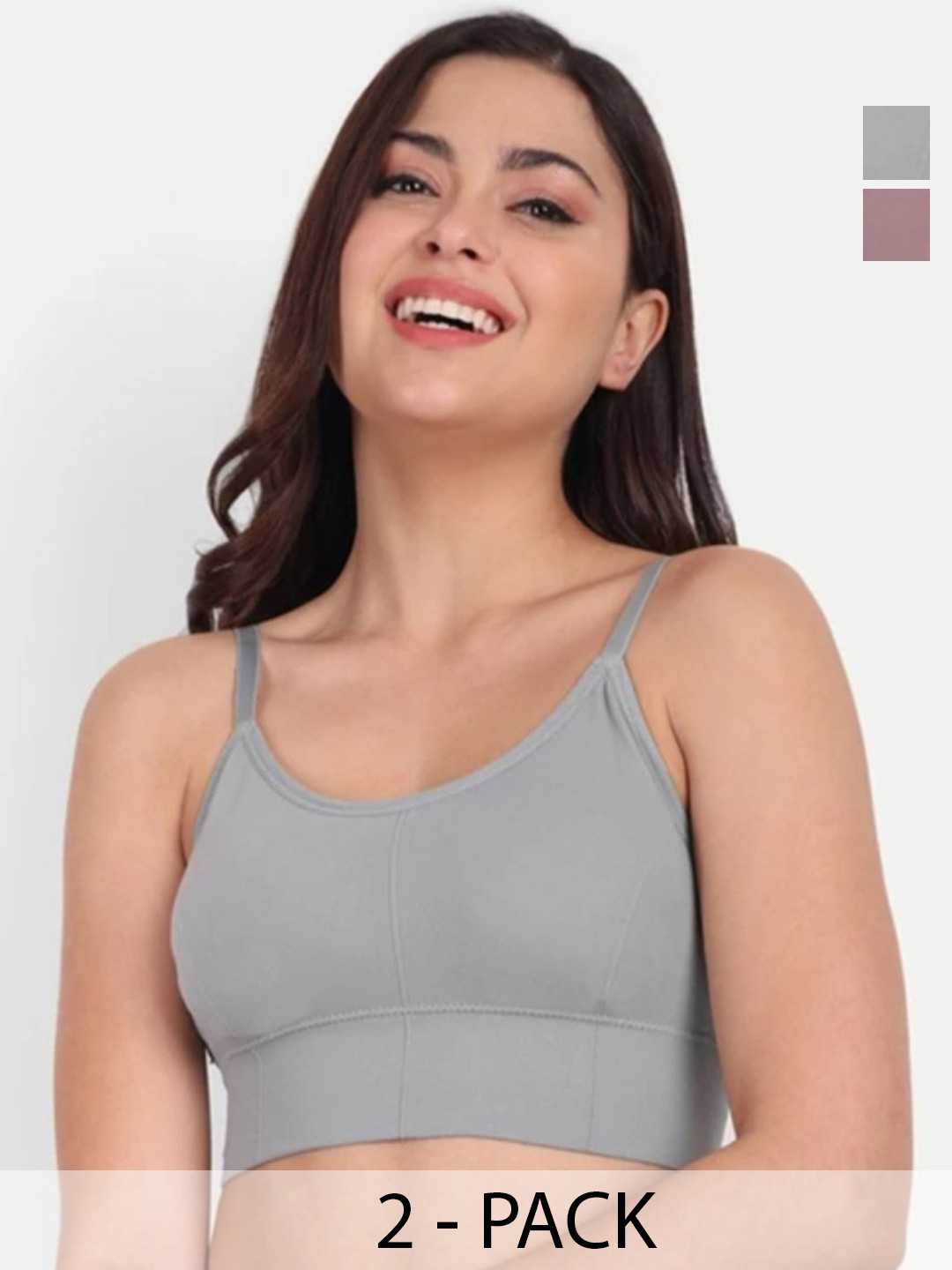 THE FASHION STORE JRD Women Pack of 2 Full Coverage Lightly Padded Non-Wired Everyday Bra