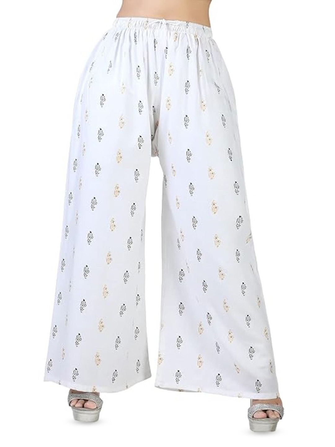 ERUDITE CLUB Women Ethnic Motifs Printed Wide Leg Palazzos