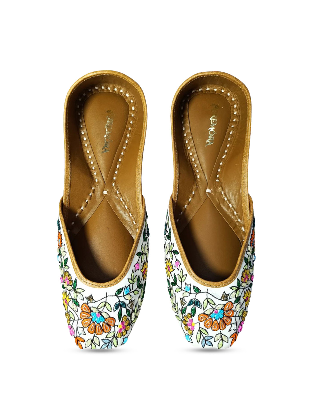 Airemora Women Conspicious Designer Slip-On Embellished Mojaris