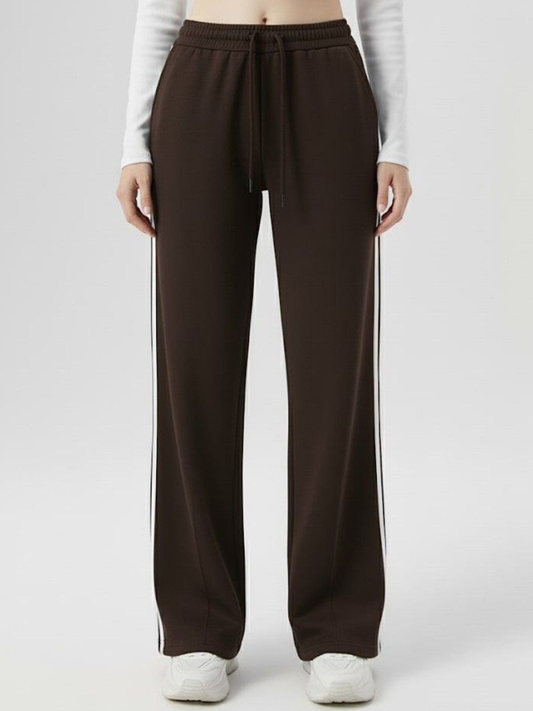DIAZ Women Slim Fit Side Stripes Track Pants