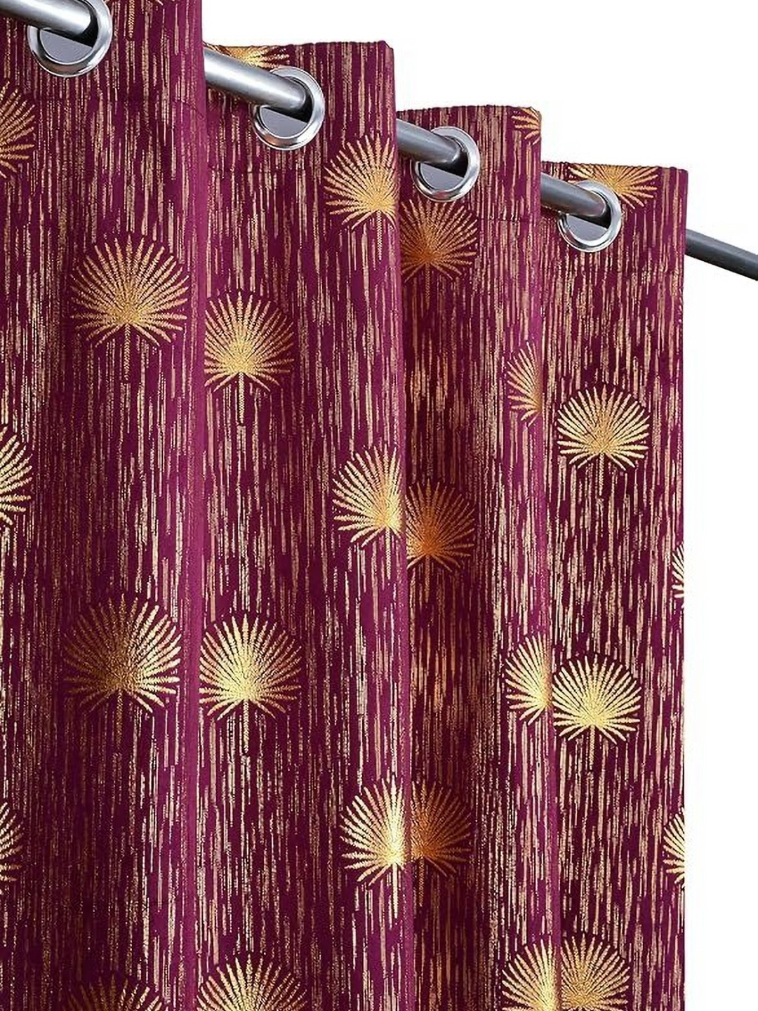 GEET CREATIONS Violet Room Darkening Door Curtain