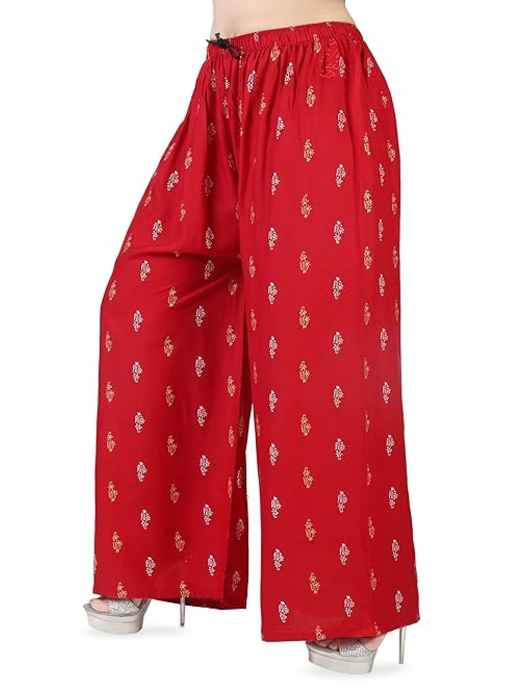 ERUDITE CLUB Women Ethnic Motifs Printed Wide Leg Palazzos