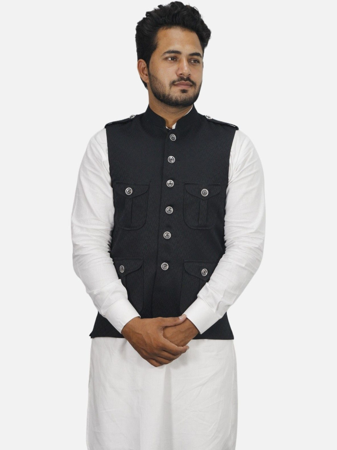 GARGIAN Master Cut Men Black Wool Jackets