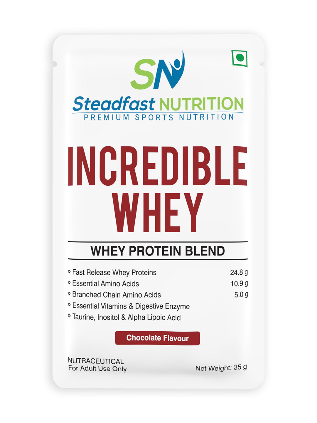 Incredible Whey Protein Blend For An Incredible You Chocolate 30 Sachets 1050g