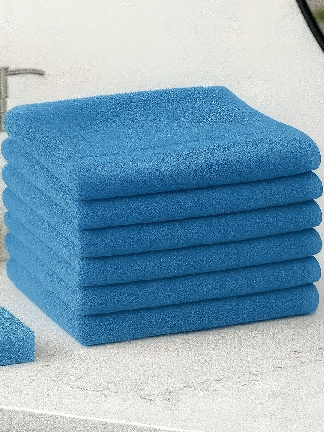 Dollar Pack Of 6 high Absorbent 300 GSM Cotton Face Towels