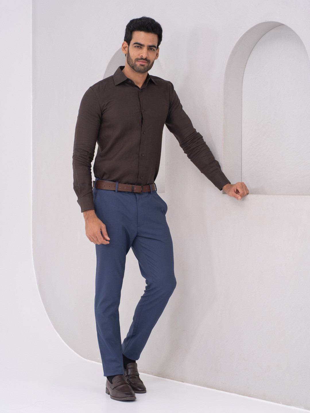 The Pant Project Men Textured Tailored Trousers