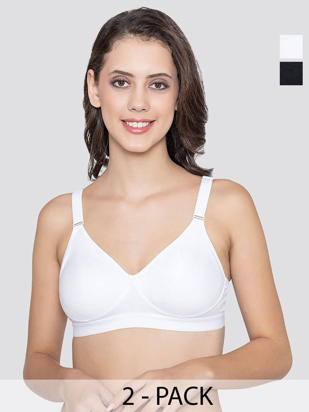 Kalyani Paloma Pack Of 2 Seamless Support Full Coverage Double Layered Bras