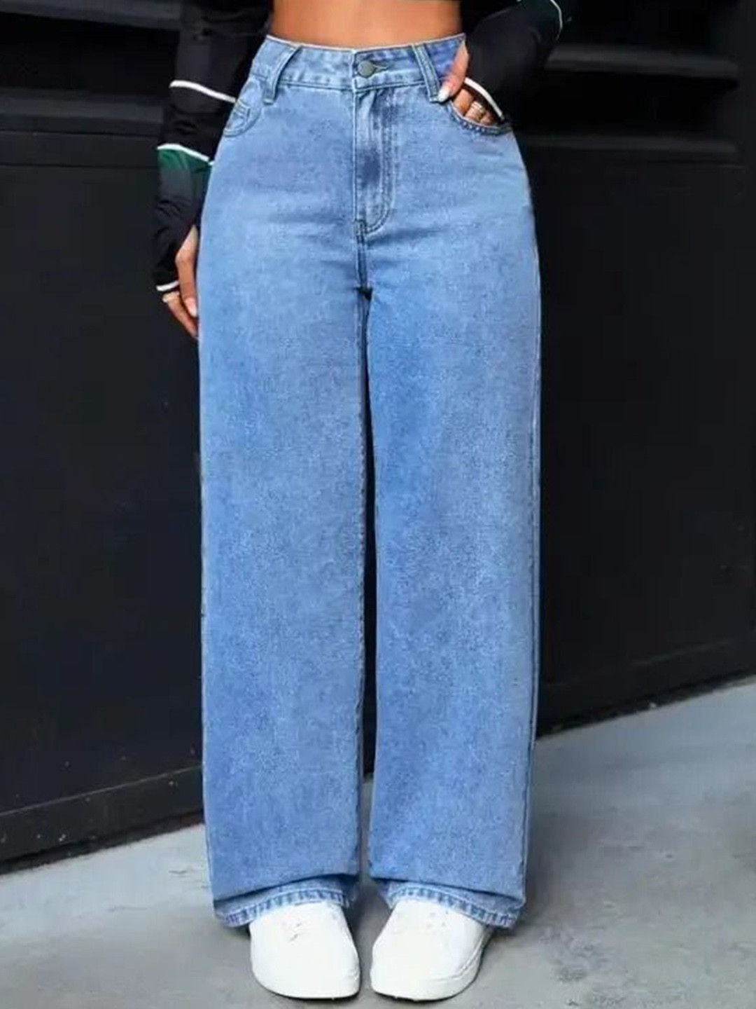 VK FASHION Women Jean Boyfriend Fit High-Rise Cotton Light Fade Stretchable Jeans