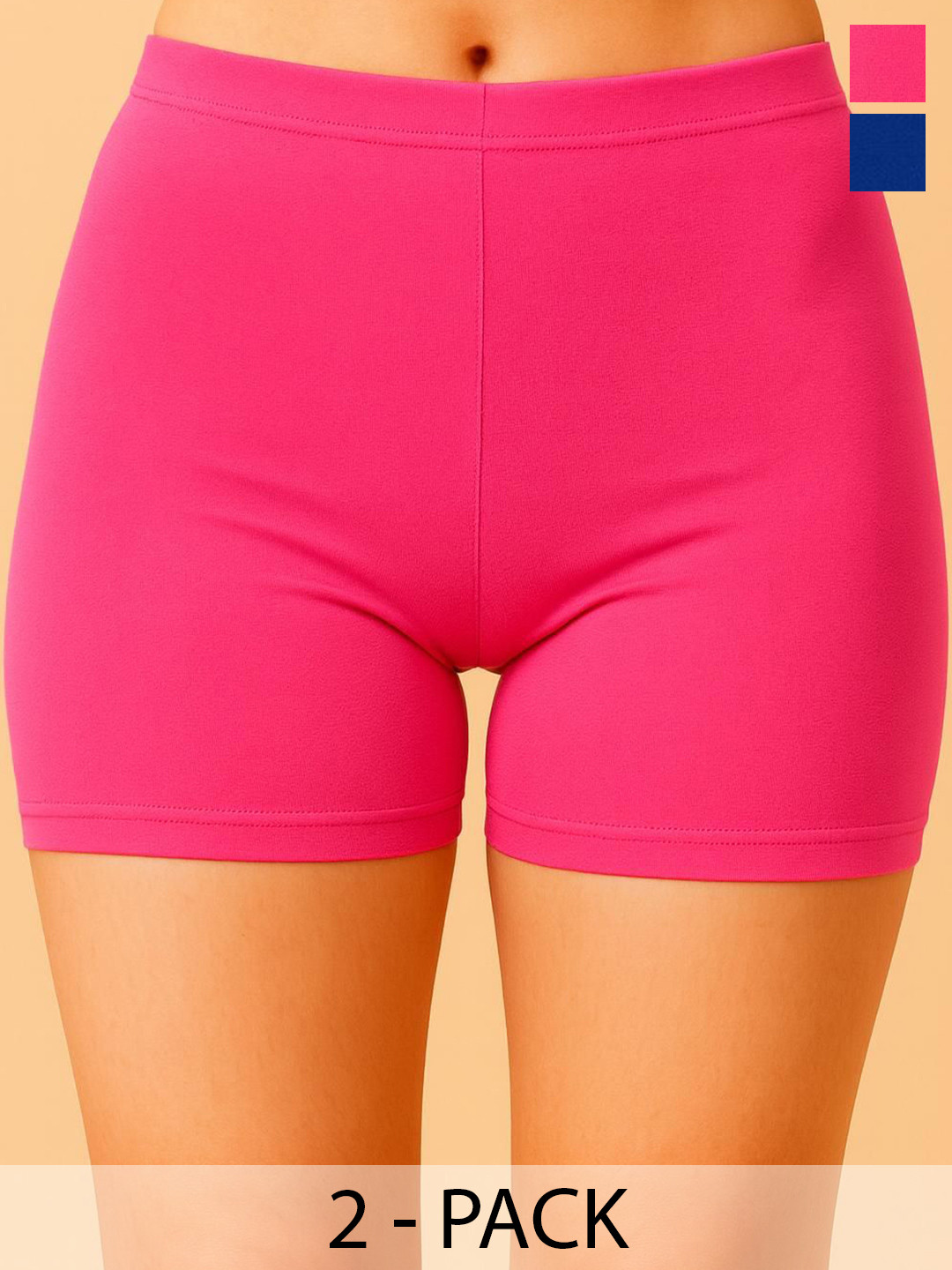 Attire Zone Women Pack Of 2 Solid Combed Cotton Boy Shorts Briefs