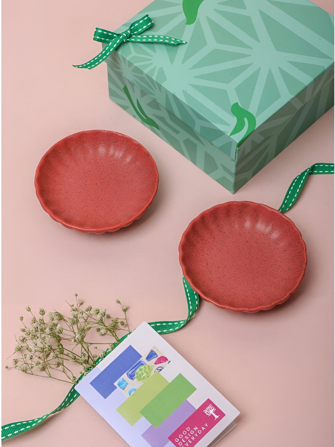 FREEDOM TREE Studio Naturals Rust 2 Pieces Ceramic Glossy Plates