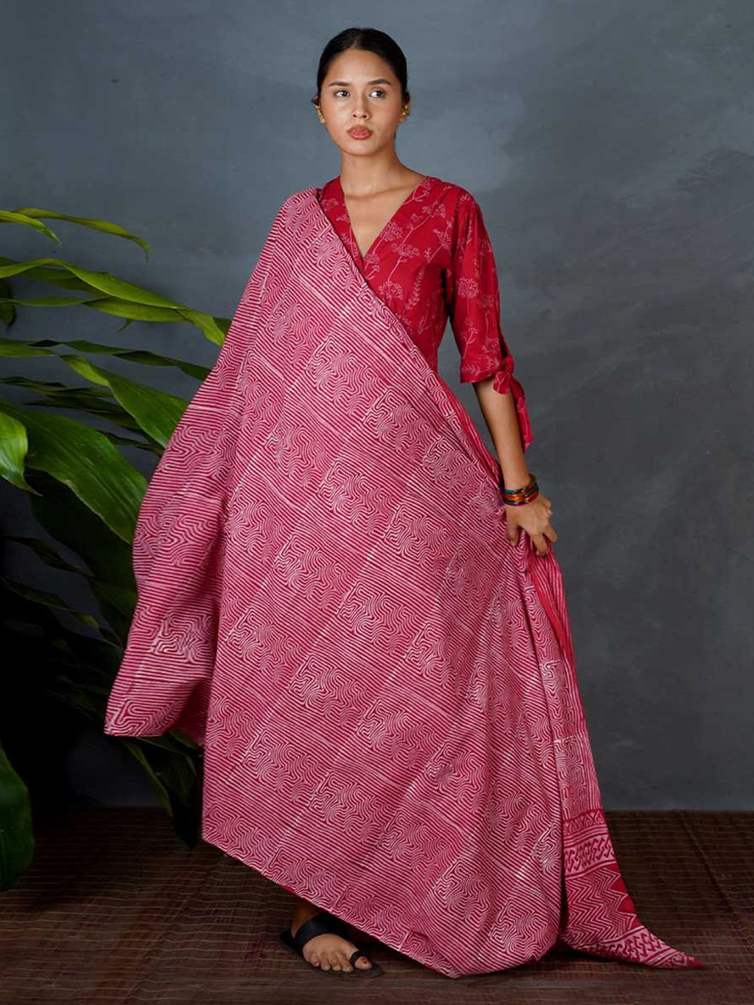 Chidiyaa Mya Dhara Abstract Block Printed Pure Cotton Dupatta