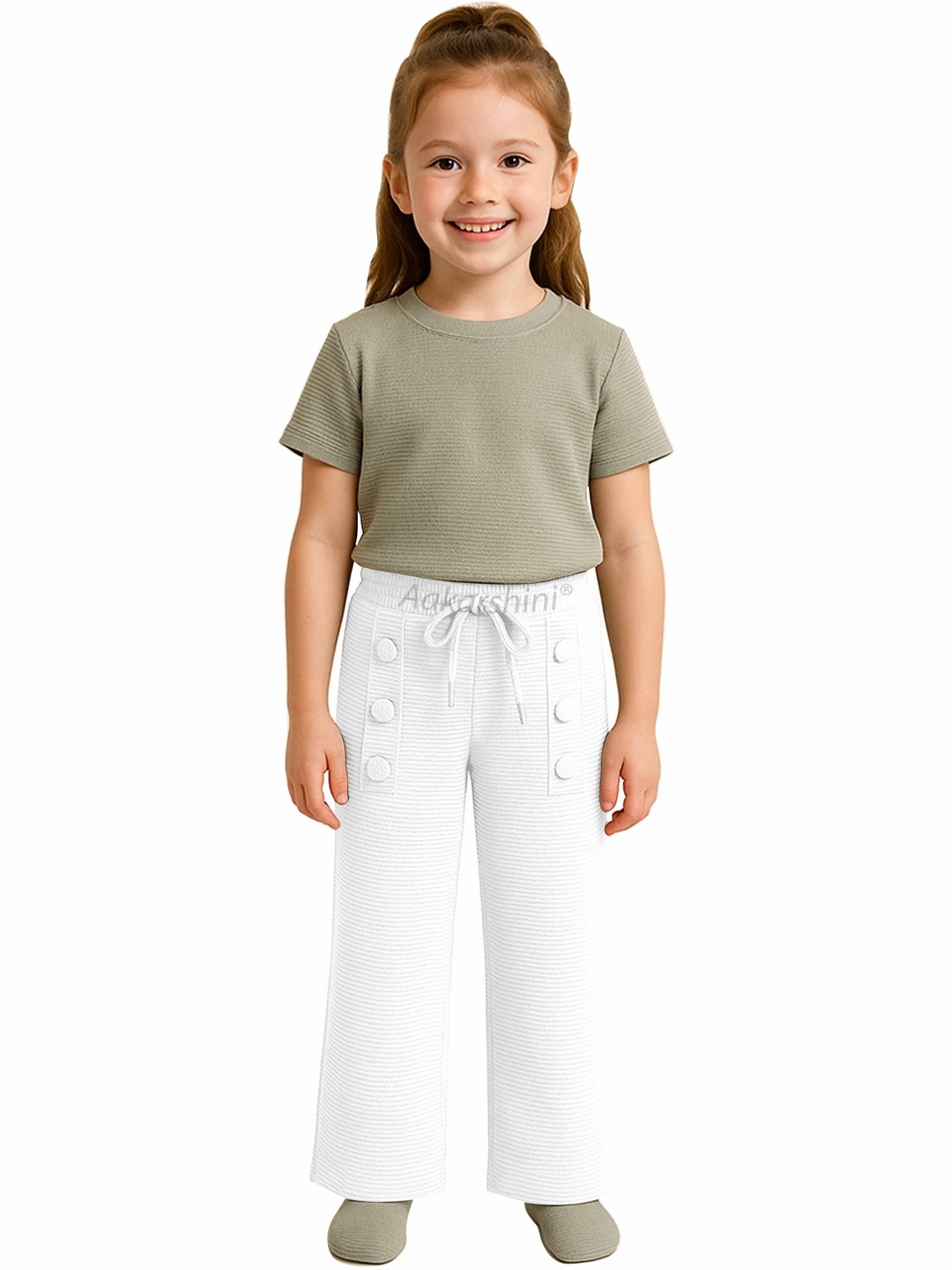 Aakarshini Girls Textured Track Pants