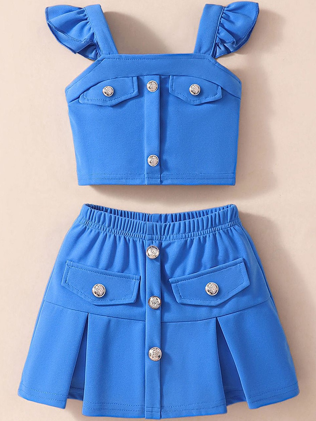 Hopscotch Girls 2Pcs Square Neck Clothing Set