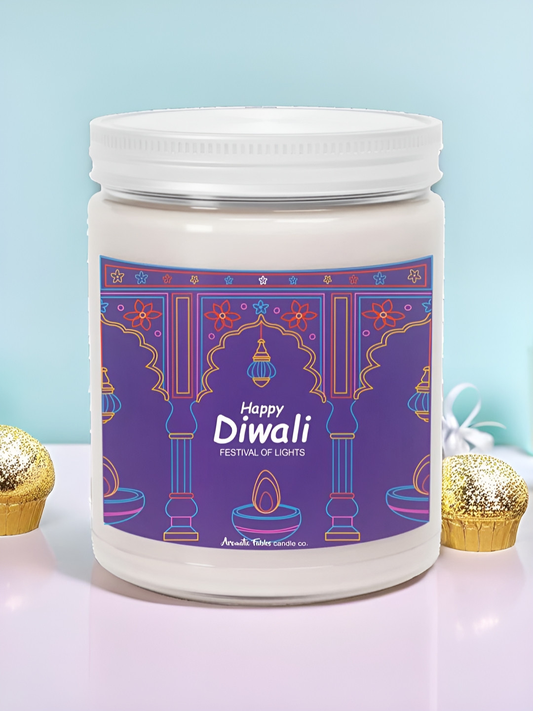 Aromatic Fables White & Purple Lily Fragrance Jar Candle