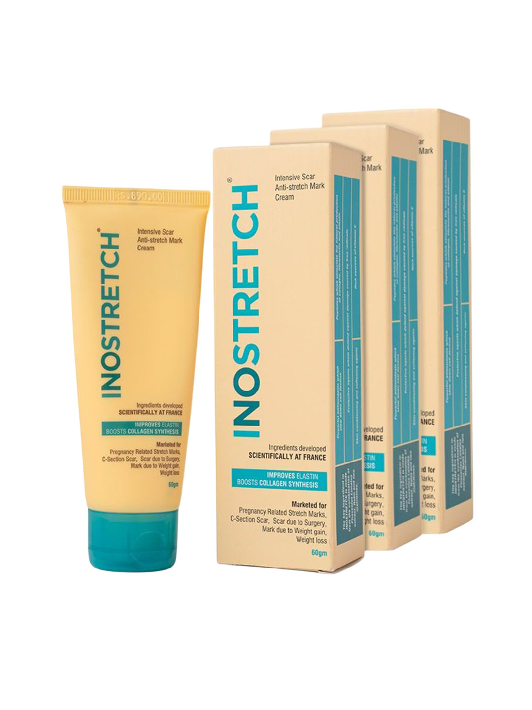 INOSTRETCH Set Of 3 Anti Stretch Mark Cream With Shea Butter - 60 g Each