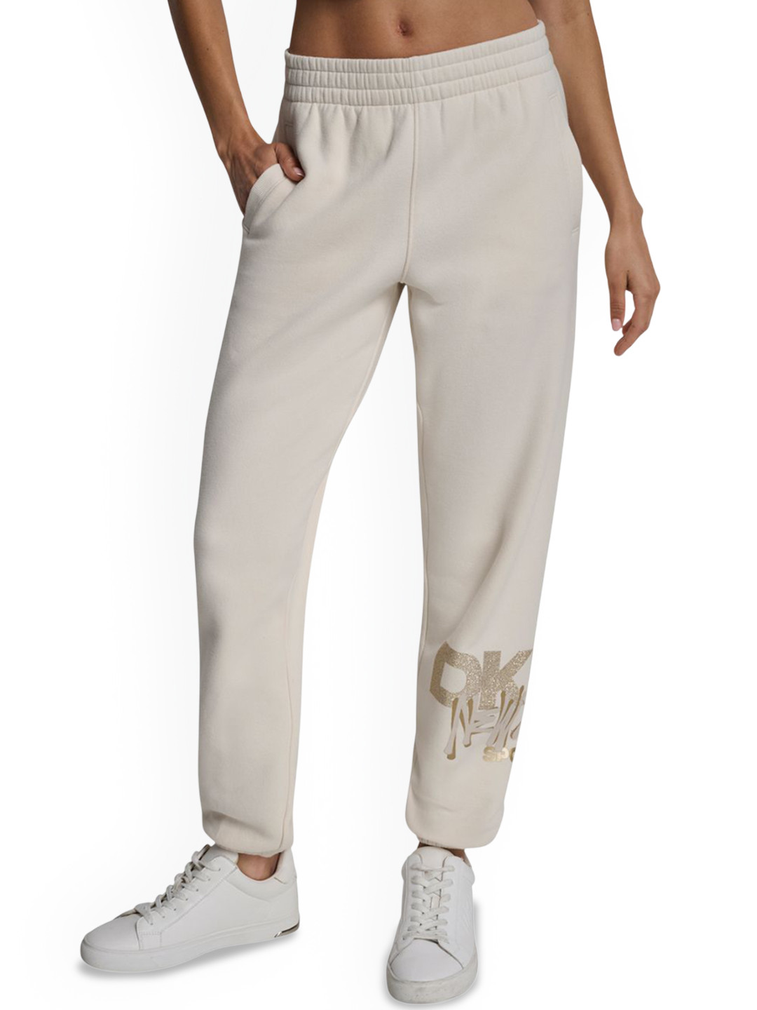 DKNY Women Graphic Printed  Mid-Rise Joggers