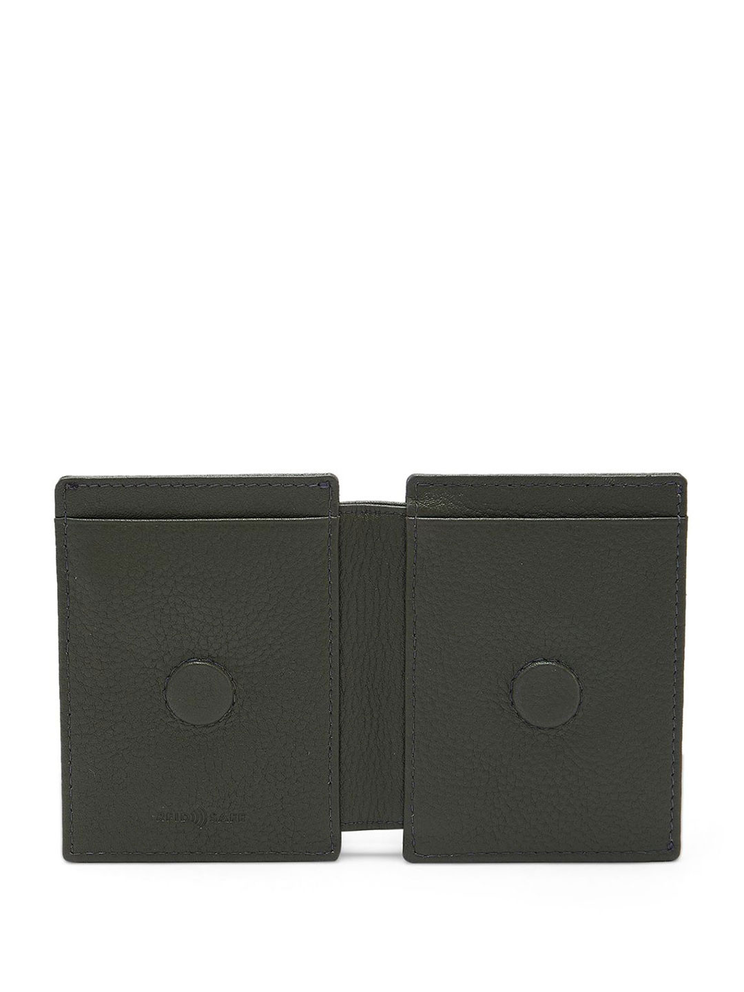 Being Human Men Brand Logo Textured Leather Card Holder