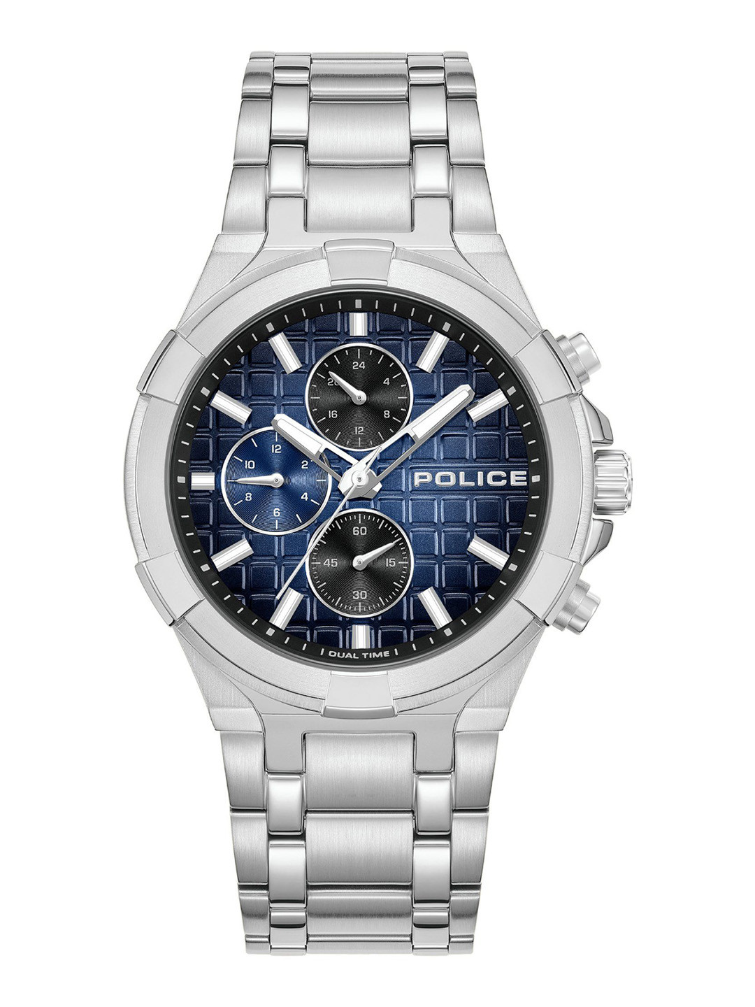 Police Men Rock Rebel Quartz Blue Round Dial  Watch - PLPEWGK0082004