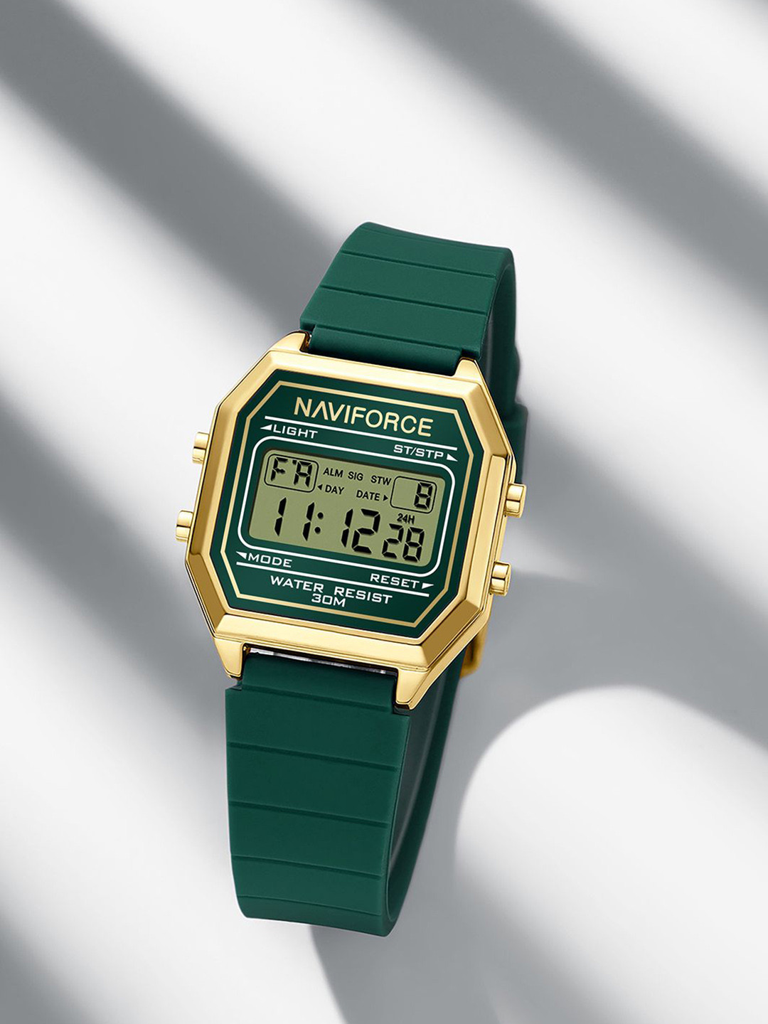 Naviforce Women Asymmetric Dial & Digital Watch NF5063T G-GN-GN