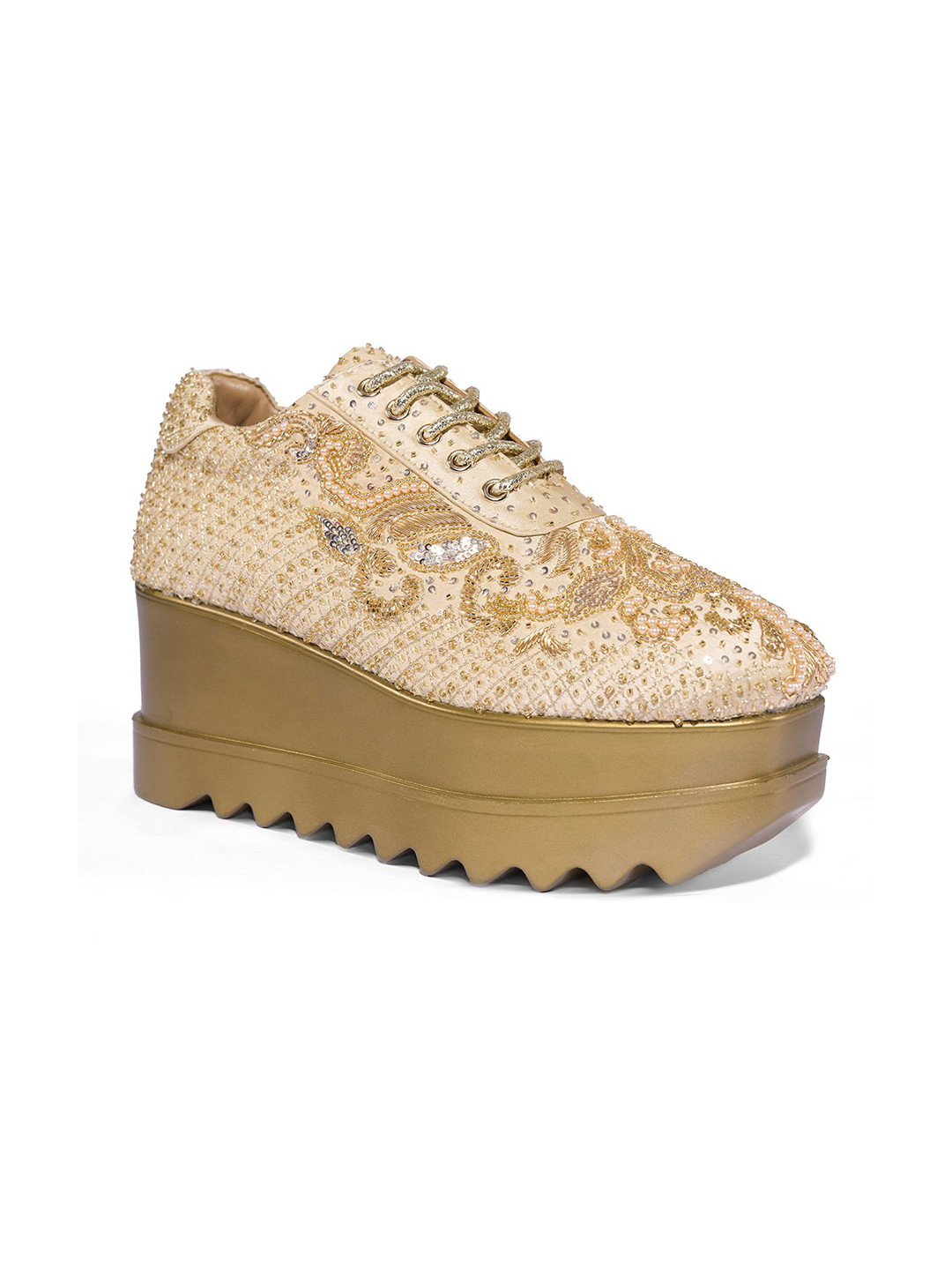 Anaar Women Embroidered Sneakers with Ethnic - Embellished