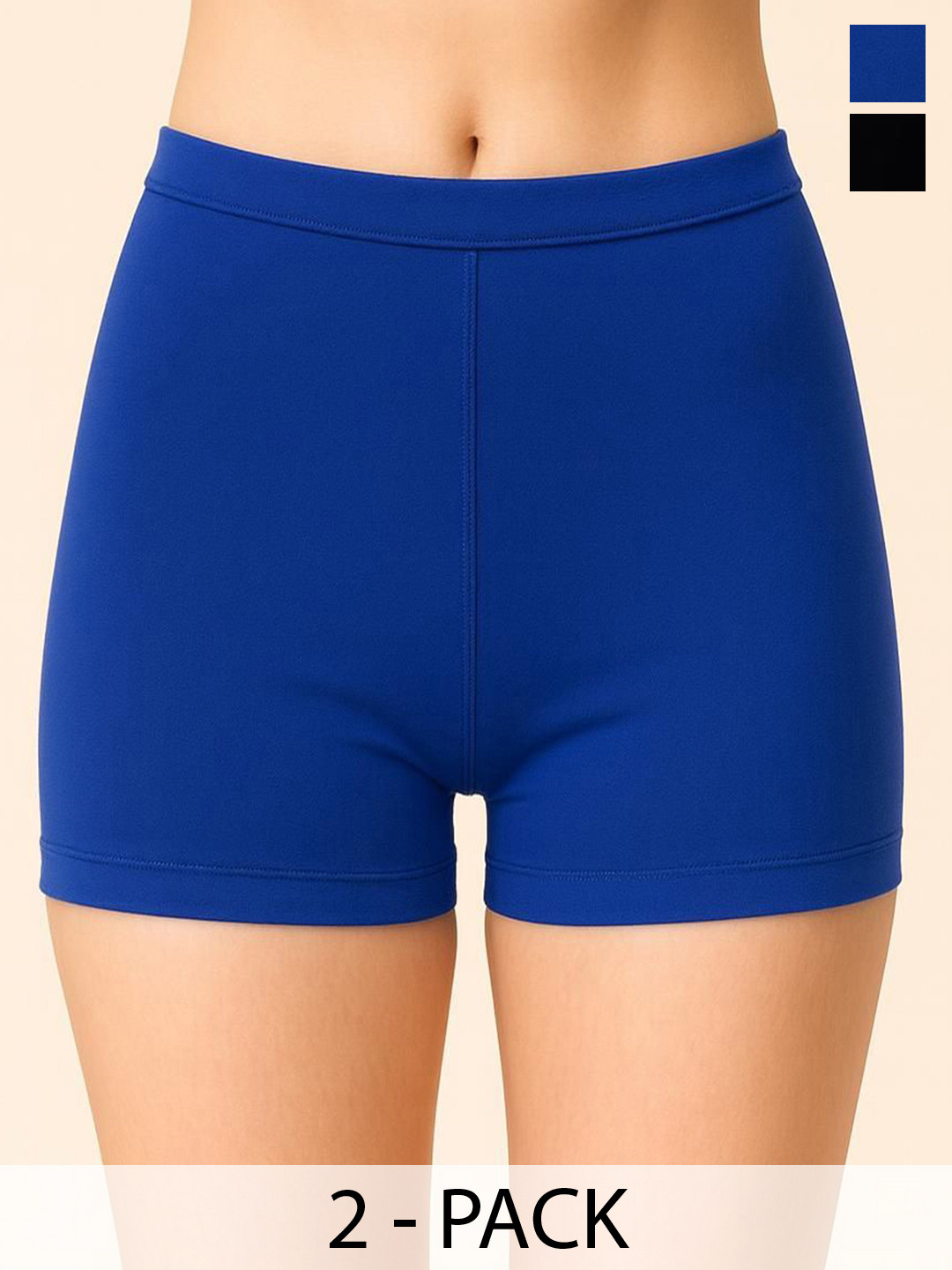 Attire Zone Pack Of 2 Mid-Rise Anti-Microbial Boy Shorts Briefs