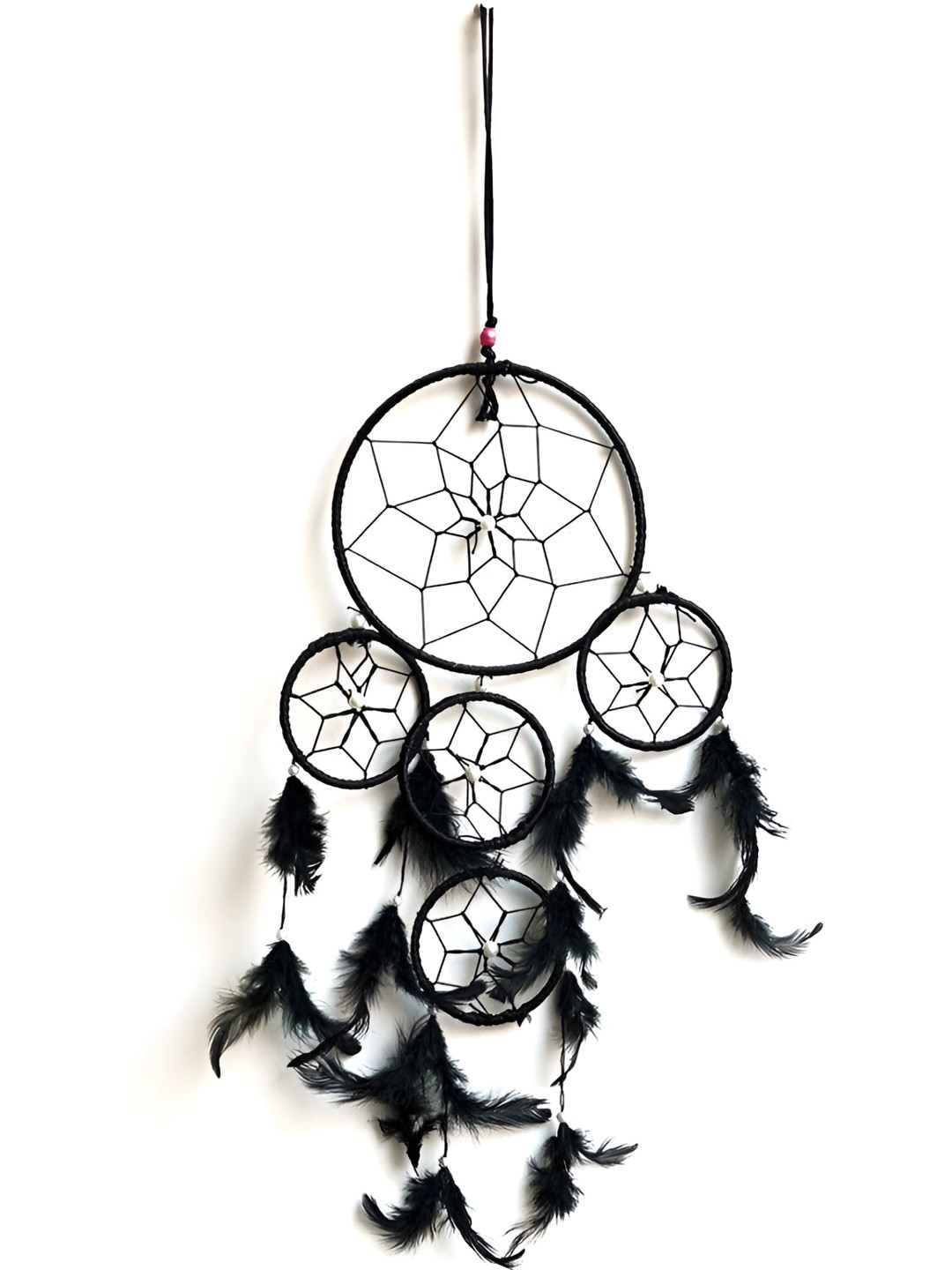 VASTU ART Black Circular Shaped Dream Catcher