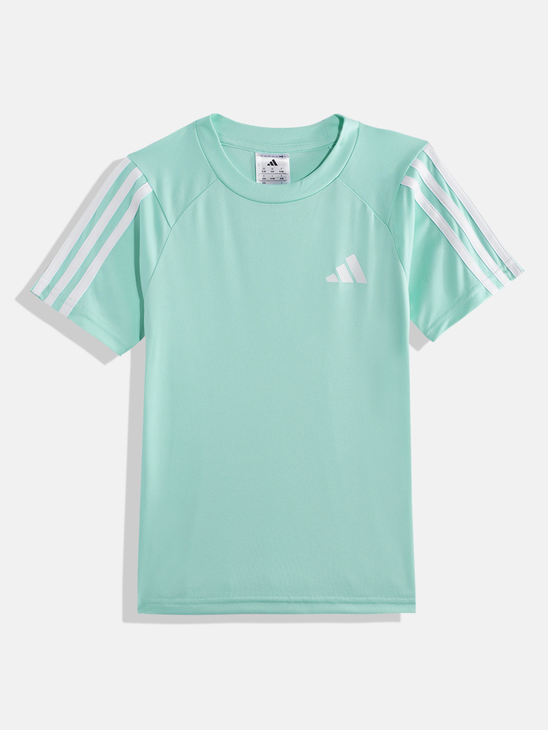 ADIDAS Boys Cut Sew Striped Detail T-shirt