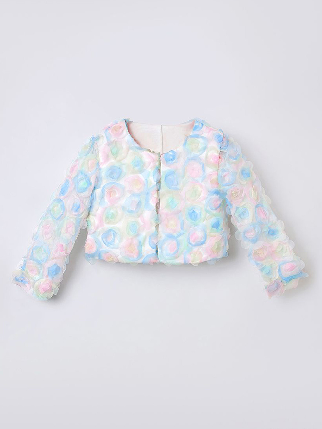 Blue Giraffe Girls V-Neck Long Sleeves Tops