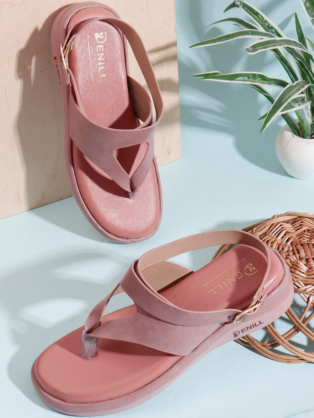 Denill Women Toe-Loop Platform Sandals