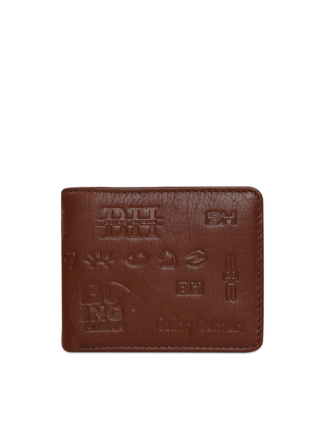 Being Human Men Leather Two Fold Wallet