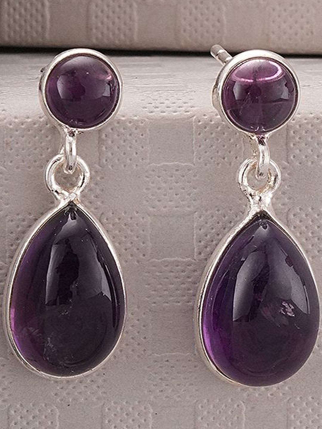 SARAF SILVERETZ Teardrop Shaped Drop Earrings