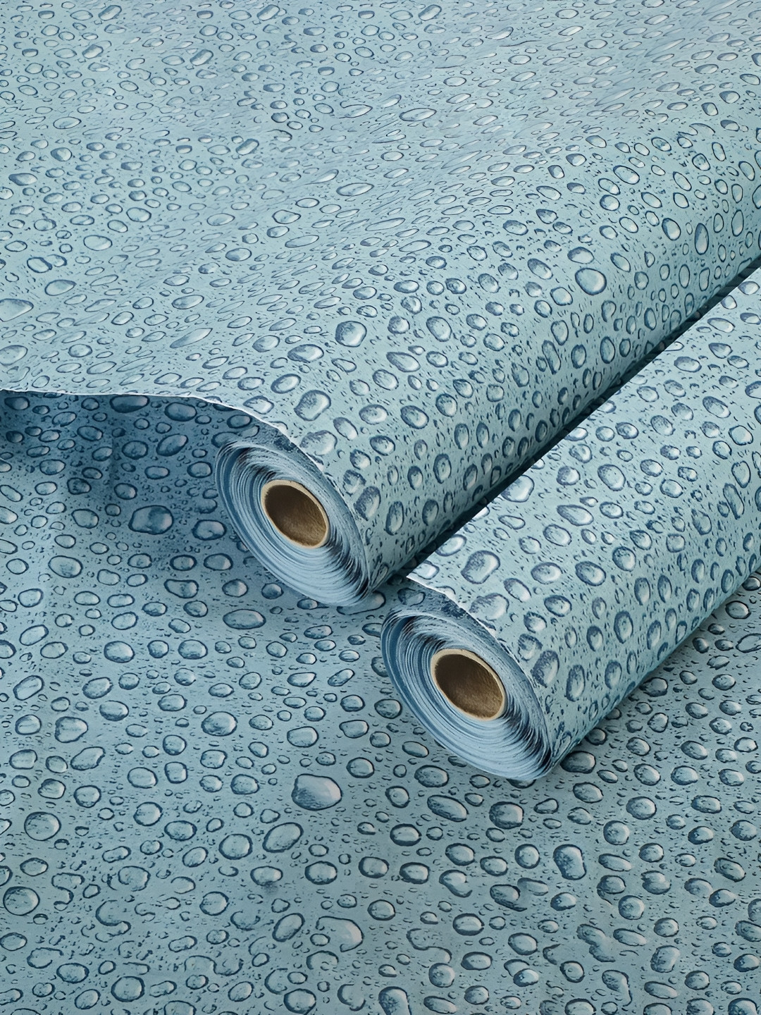 Aura Blue 2 Pieces Printed Waterproof Wallpapers