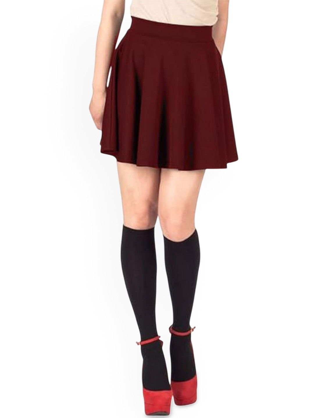 Stars and You Flared Skater Mini Skirt