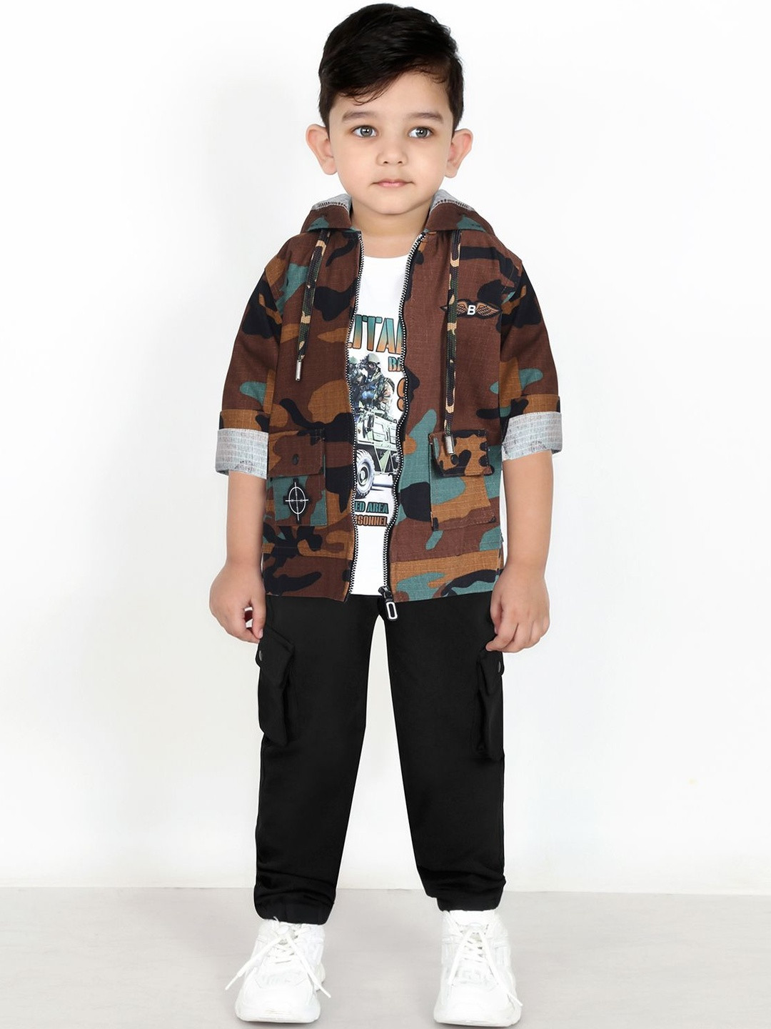 Bad Boys Boys Printed Long Sleeves Shirt And T-shirt With Trouser