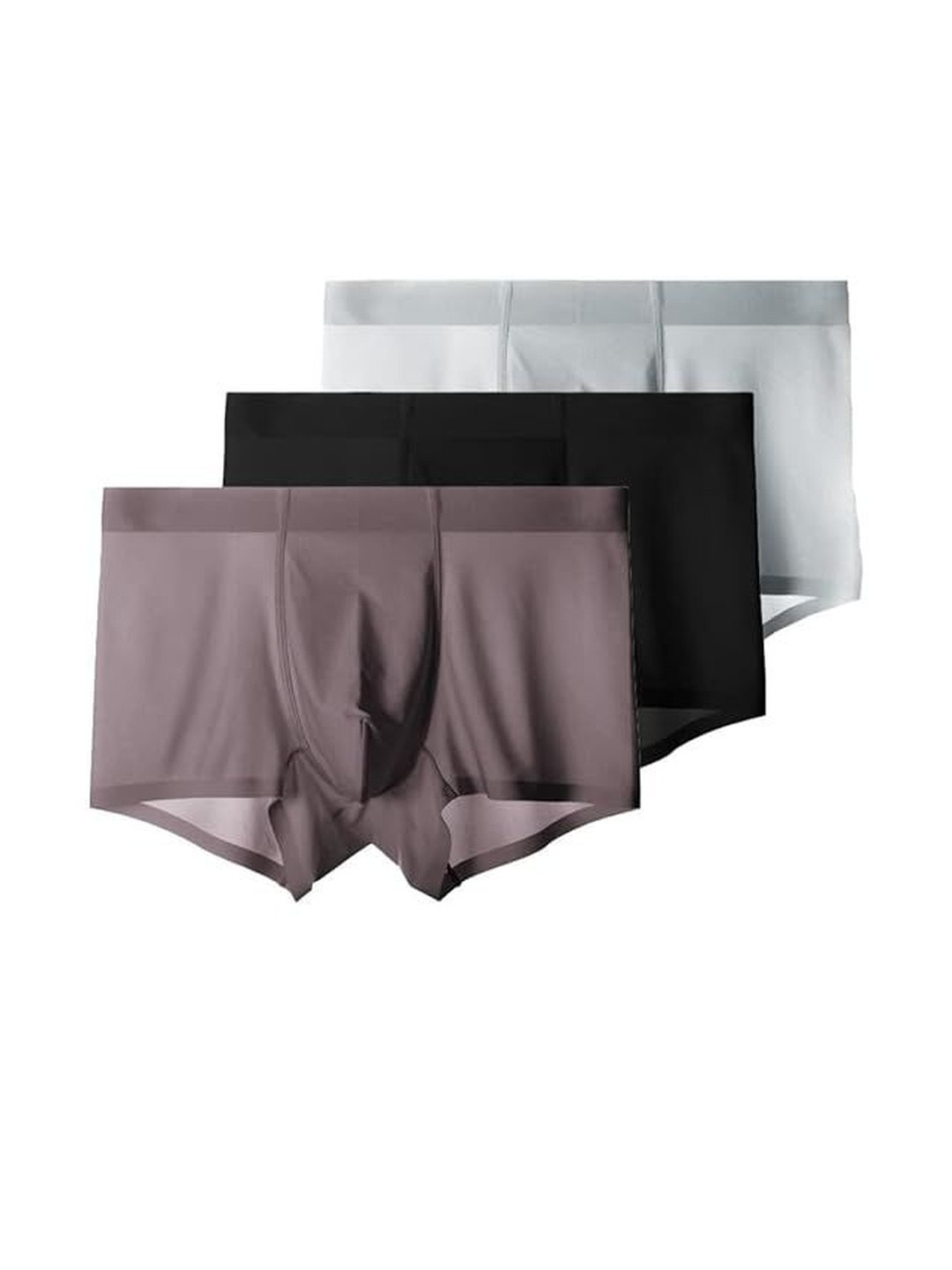 ASJAR Pack Of 3 Mid-Rise Cotton Short Boxer Briefs - 3 Ultra-Soft=3L
