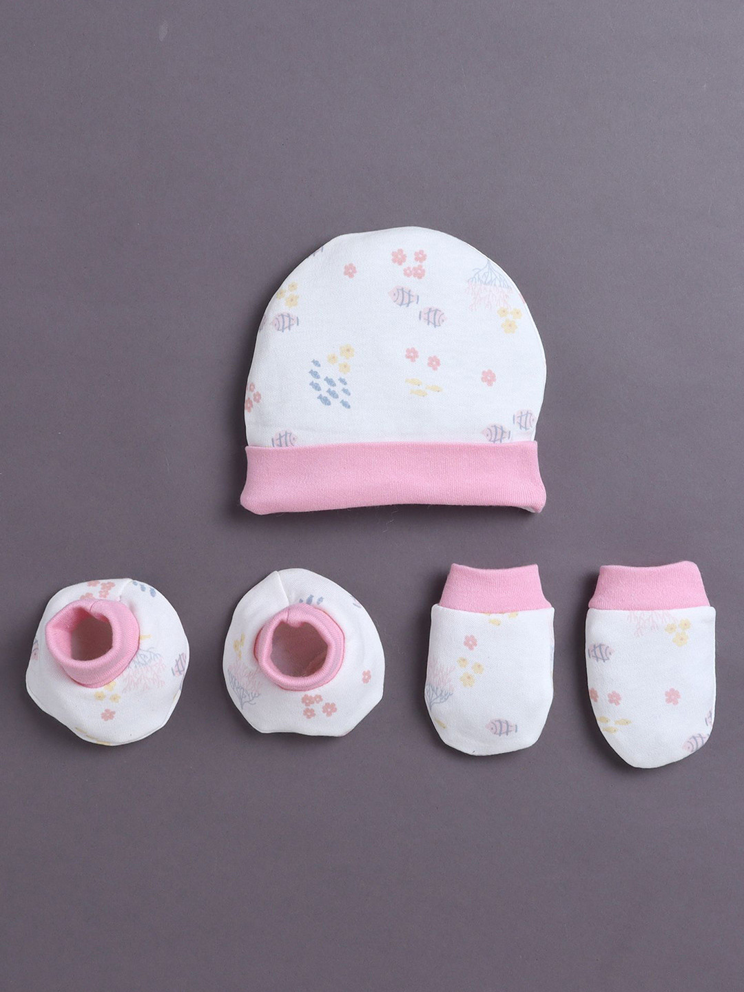 BUMZEE Girls Printed Beanie with Bootie